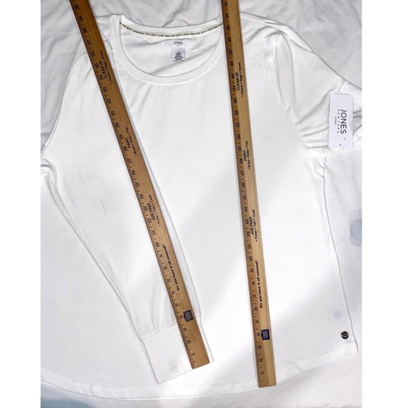 Jones New York White Long Sleeve Tunic Soft Stretch Fabric Plus Size 3X - Picture 7 of 8